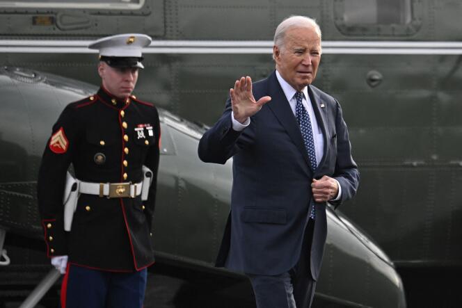 Joe Biden en Leesburg, Virginia, el 8 de febrero de 2024. 